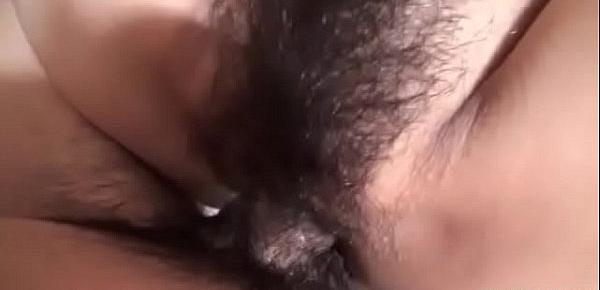 Yuna Hirose tries a big dick inside her furry vagina
